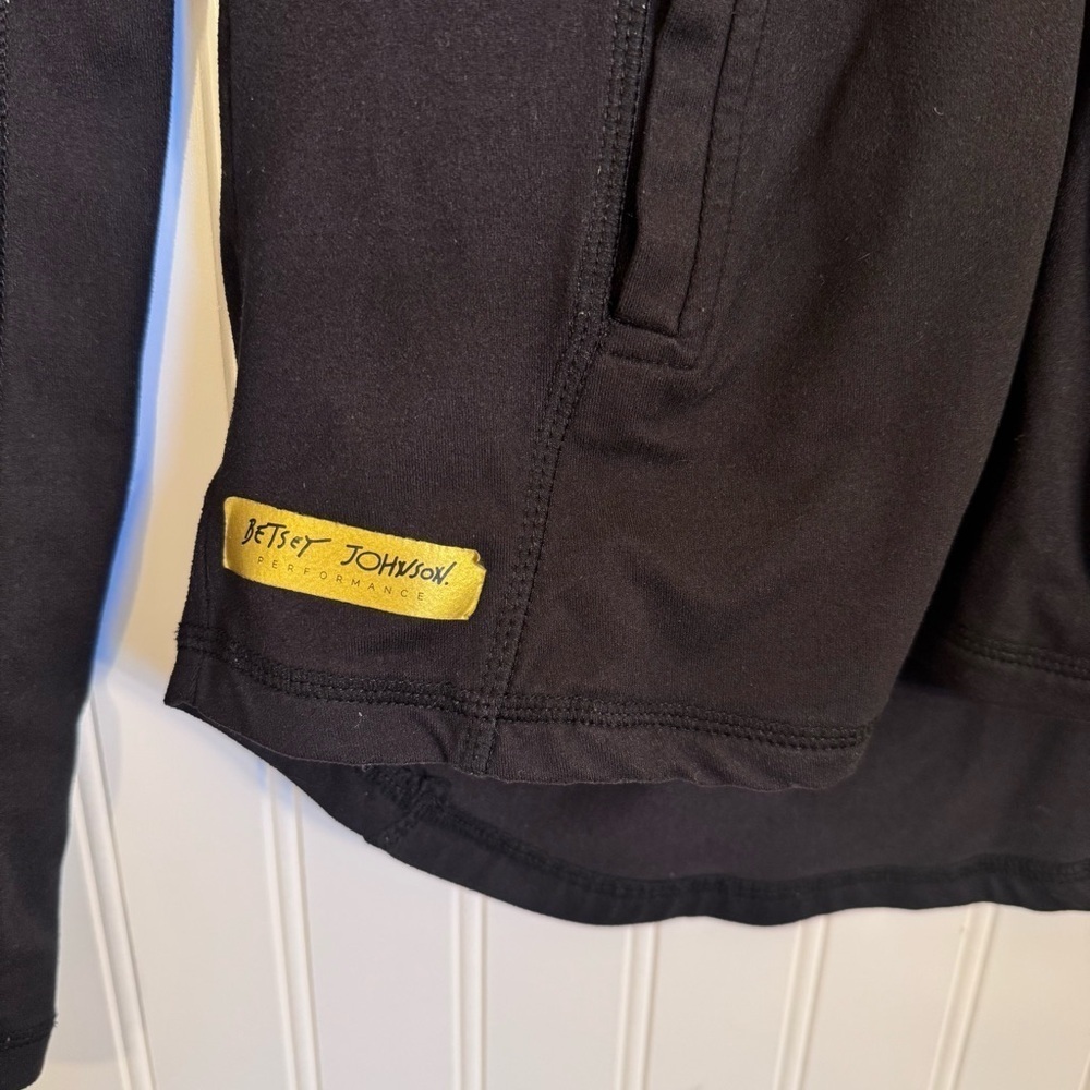 Betsey Johnson Black Performance Sport Jacket with Gold Accent Women’s Size XS - Picture 3 of 12